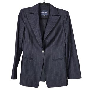 Giorgio Armani Vintage Navy Blue Pinstripe Blazer SZ 42 (US 6)